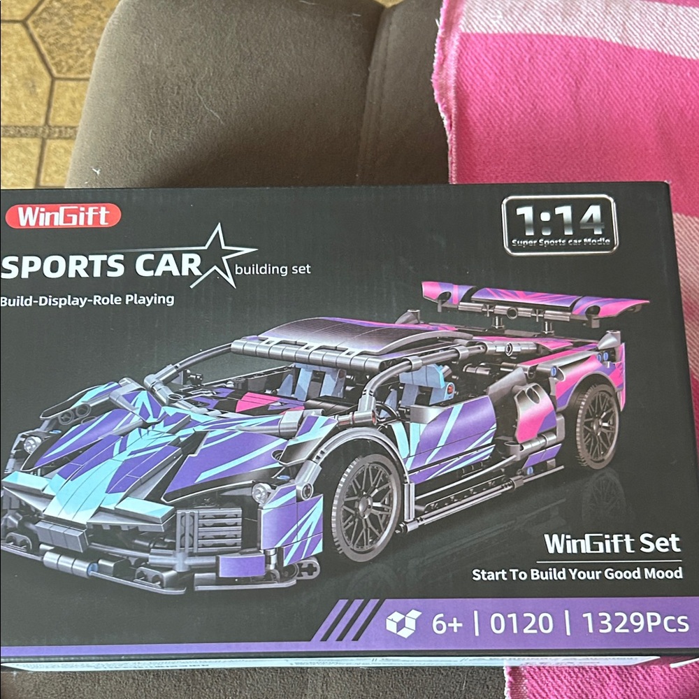 Sports Car Building Set - Blue and Purple